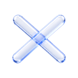 Two intersecting glass capsules